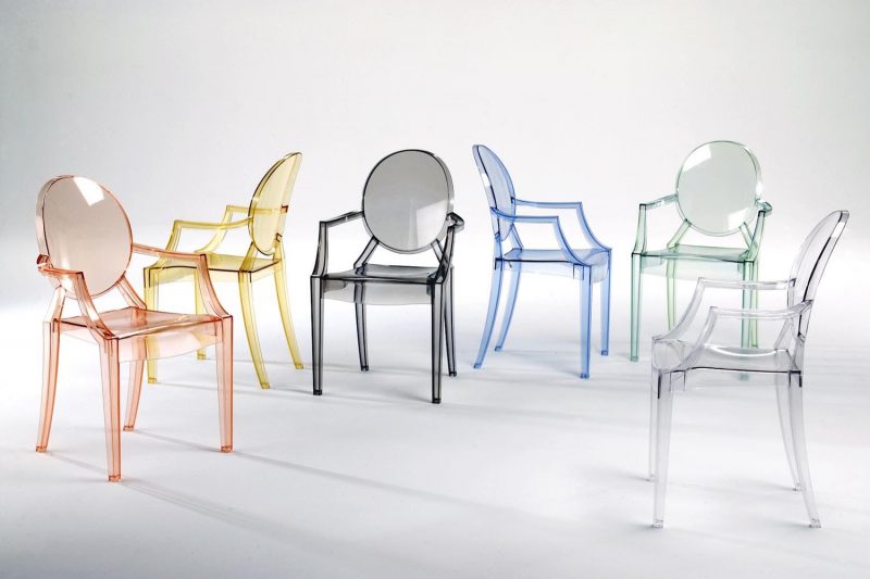 Louis Ghost Chair di Kartell, disegnata da Philippe Starck